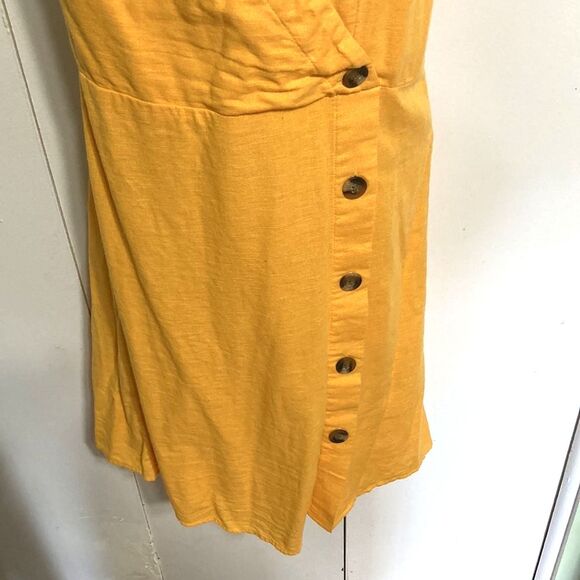 AMERICAN EAGLE Mustard Yellow Button Strappy Sundress Womens XL - Picture 10 of 16